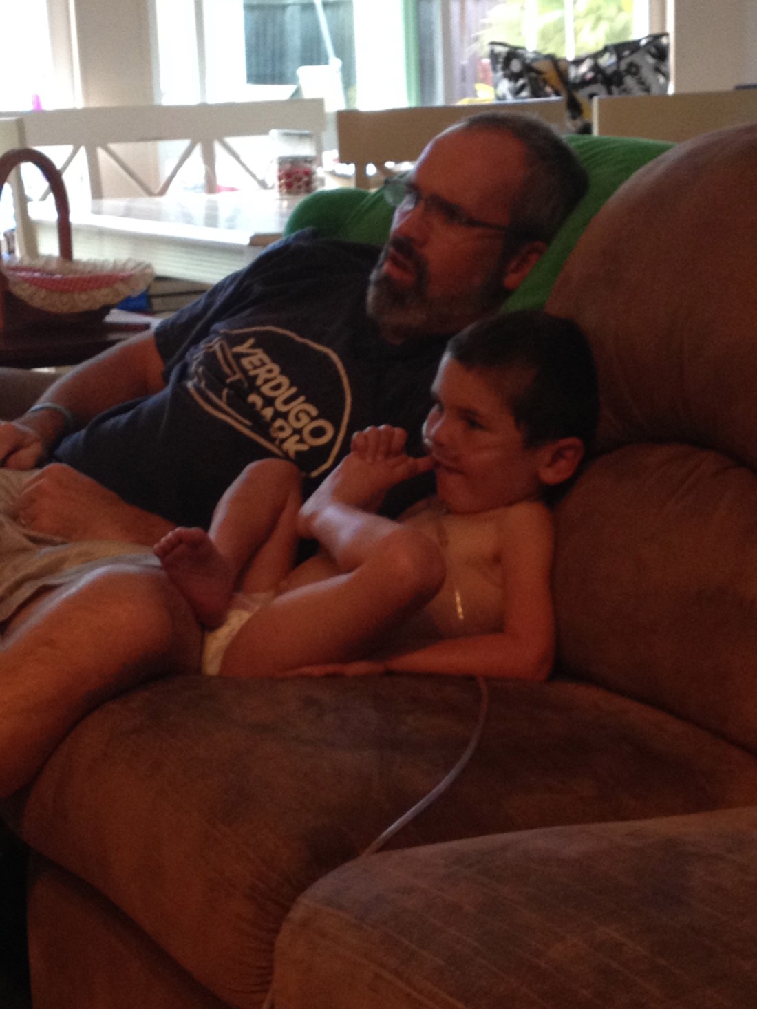 Chillin' with Dad watching the World Cup!