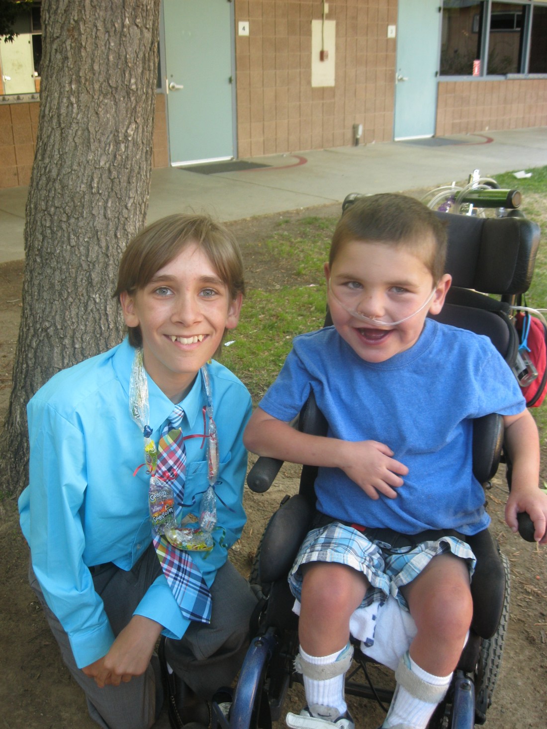 Rudy's special "big buddy" Lucas...