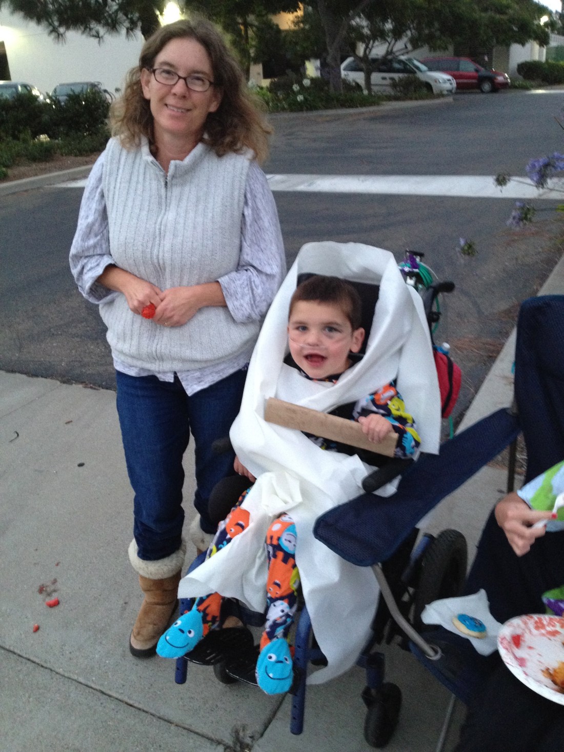 Rudy got tp'd later in the day at the fireworks show by our neighbor Jannele...
