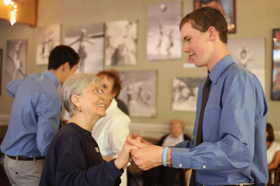 Wilson was invited to help a friend with her Girl Scout Gold Award project…she planned a "Senior Prom" at a local assisted living community!  Such a cute idea and Wison's dance card was full all night! :)