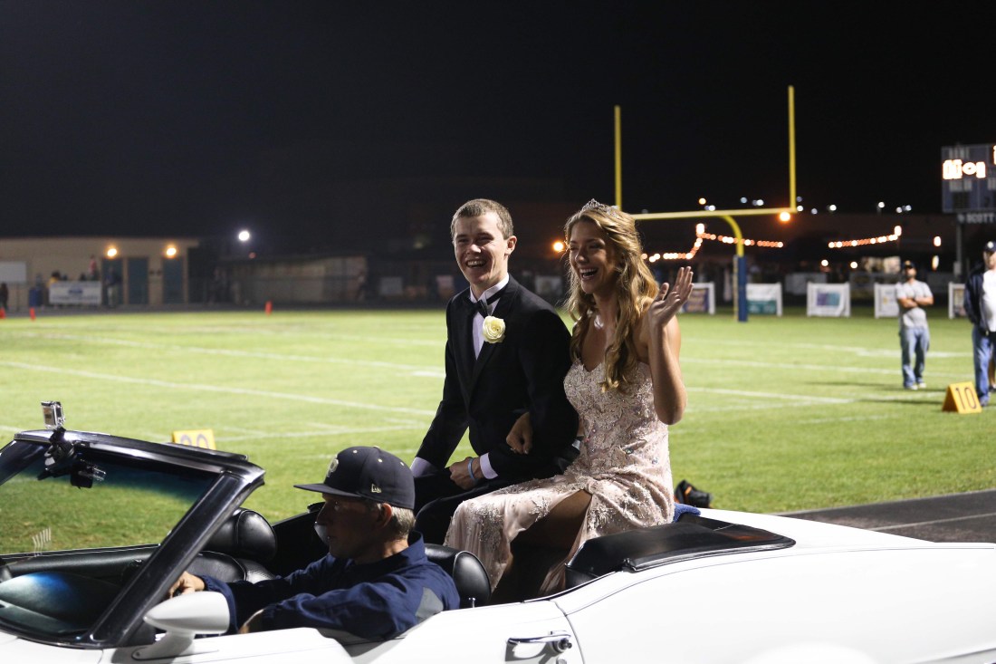 Wilson was homecoming royalty at Friday's game - one of the nominated princes!
