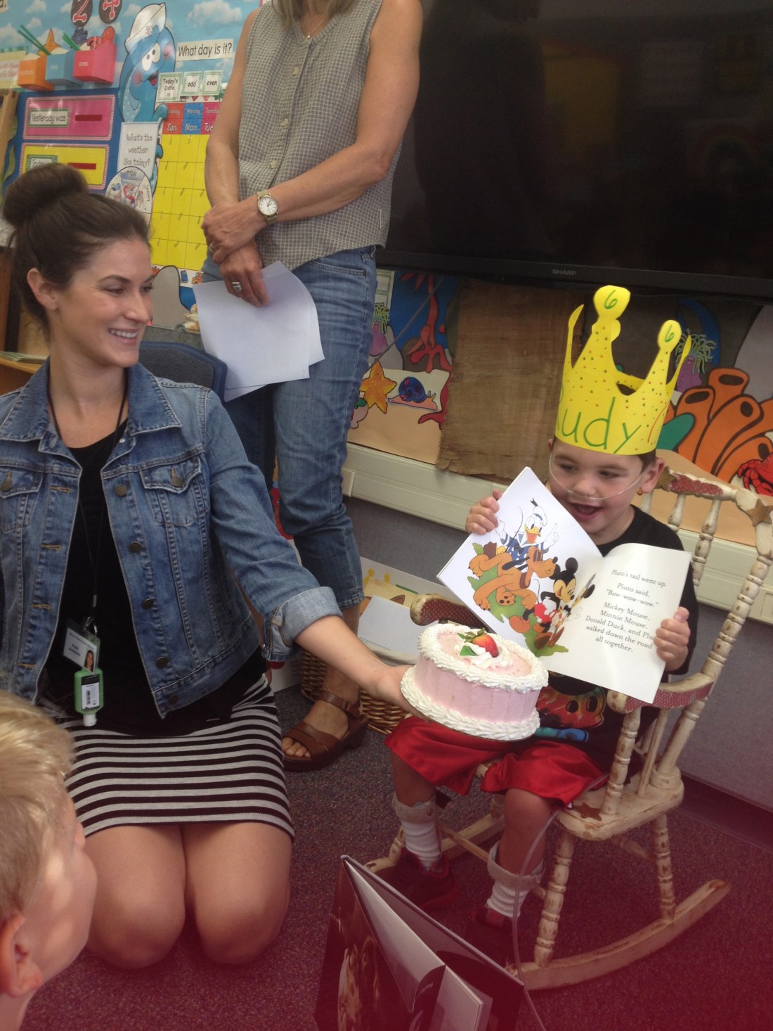 Special Super Star Birthday Celebration with Miss Aveddisian (SDC teacher) today :)