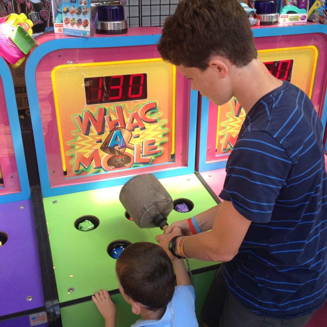 Rudy and the big kids played a few games….