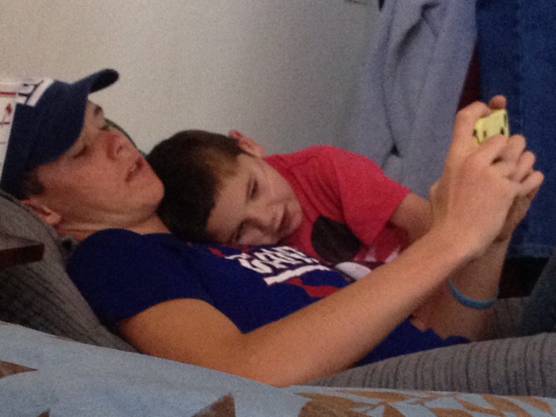 A rare quiet moment at home...