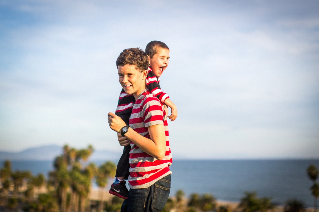 A favorite candid shot during a family photo shoot at SBCC.
