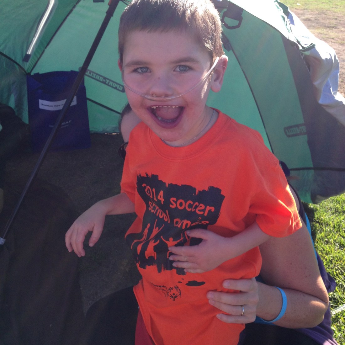 Rudy is all smiles on the sideline!!