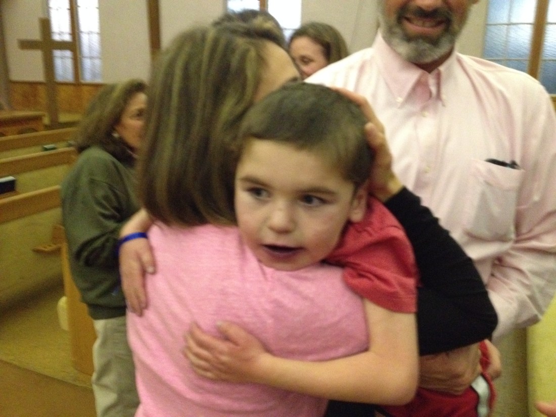 A hug with Moriah's Mom Victoria.