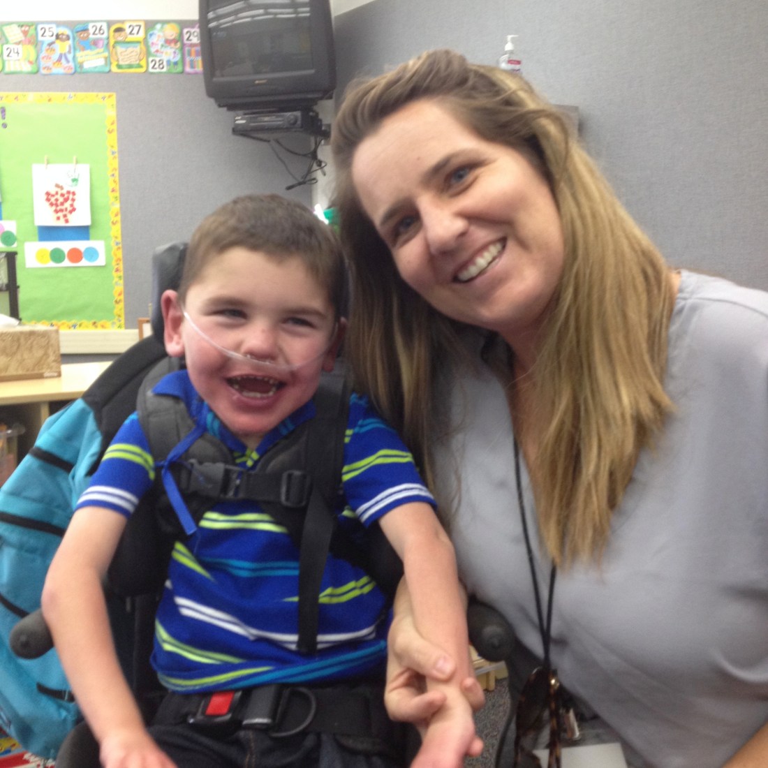 Rudy goofing around with Nurse Sara!