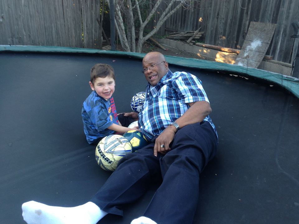 Speaking of a little "down time"…Rudy convinced good friend Ric to join him on the trampoline during a SBRM dinner we hosted.  Rudy sure loves Ric and considering Ric climbed onto our trampoline (not an easy task), I think the feeling is mutual!