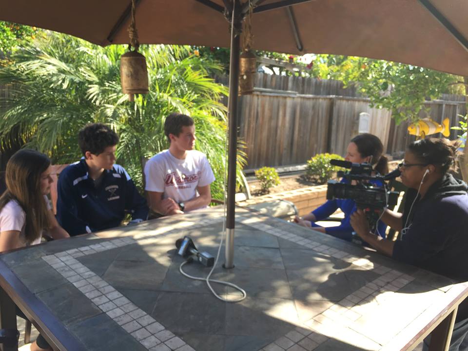 The following morning, our local abc news outlet came to the house to interview our family about Rudy's 2013 Wish Trip.  They are featuring Rudy's story for an air miles drive this week!  The big kids were AMAZING.