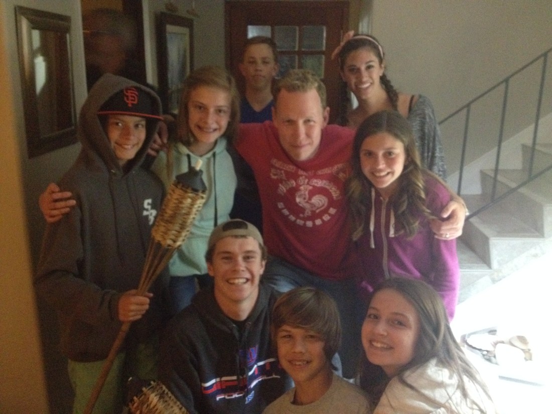 A son of friends of ours is a cast member on the current season of Survivor…Tyler Fredrickson joined his family here in town and friends for a viewing party last week…poor Maxo missed it because of a Lacrosse game but Wilson and Livy got to go!  So fun!