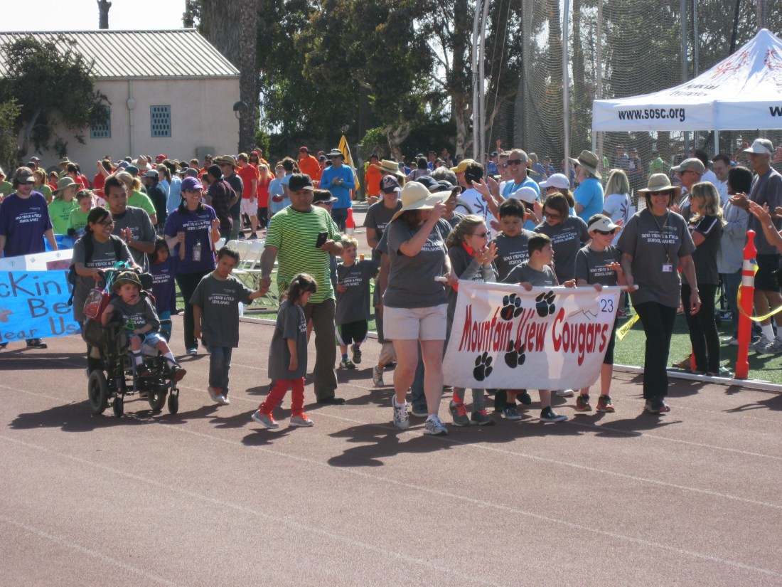 Opening Ceremonies.  Go Mountain View Cougars! 