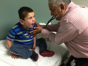 Getting his "good patient" on...