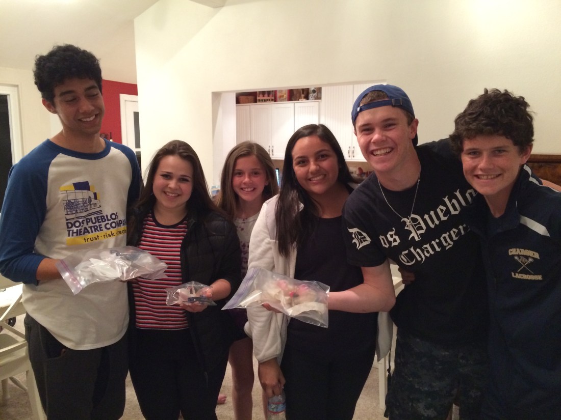 Prom prep started a couple of days before when some of Wilson's friends came to the house to make corsages and boutonnières - so fun!
