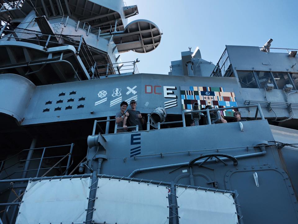 While at Pearl Harbor, Rolf and the big boys toured the  "Mighty Mo" aka USS Missouri.