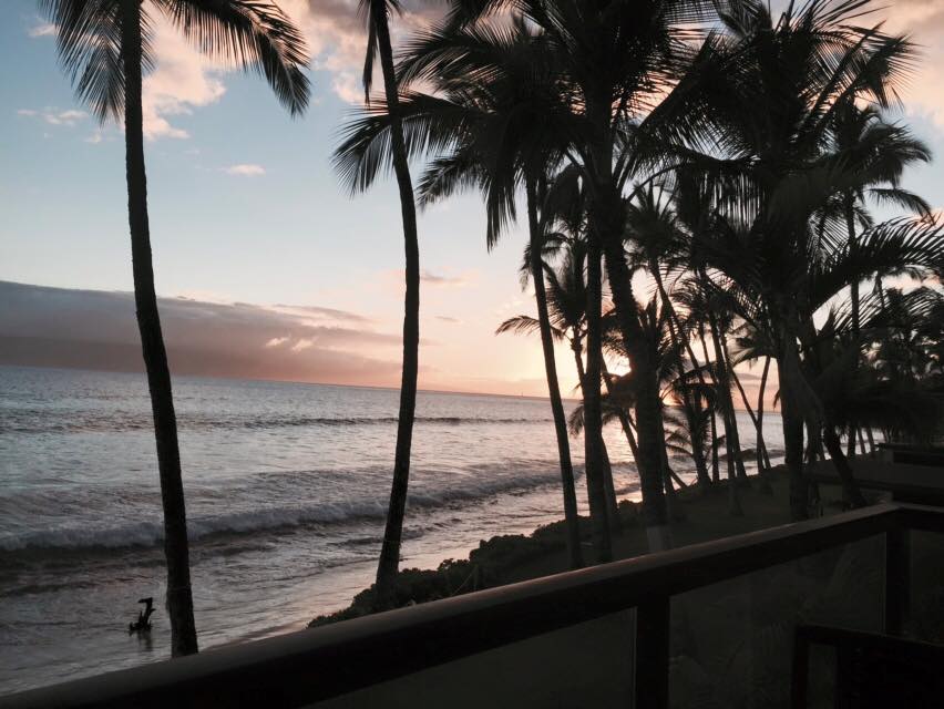 One of many beautiful sunsets from our condo...ah, lovely.