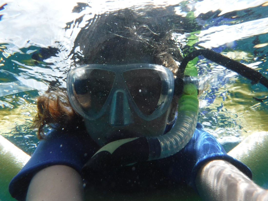 Olivia's underwater selfie.