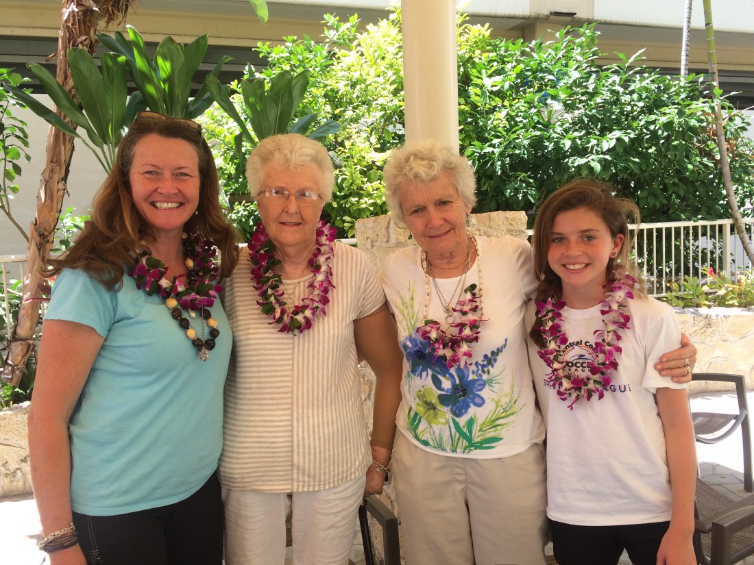 The gals enjoyed a lei-making class!