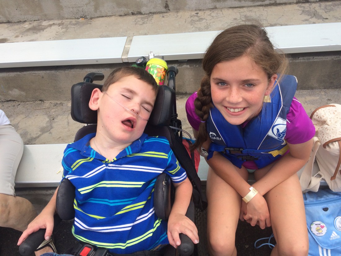 Rudy just couldn't stay awake long enough to watch Olivia's swim with the dolphins :(