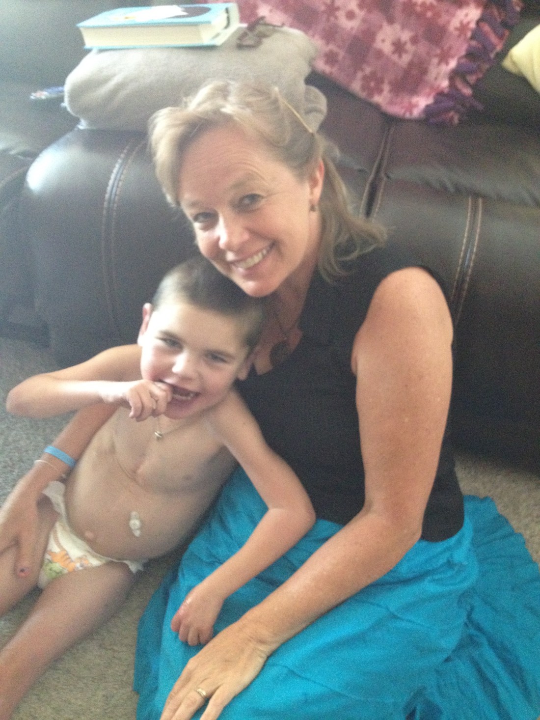 Cuddle time with Grace.