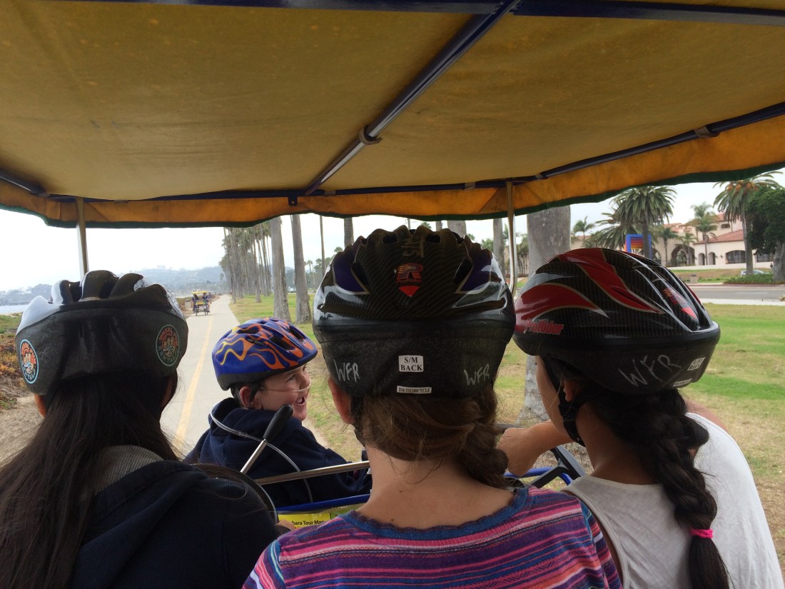 Cousin fun in a surrey.