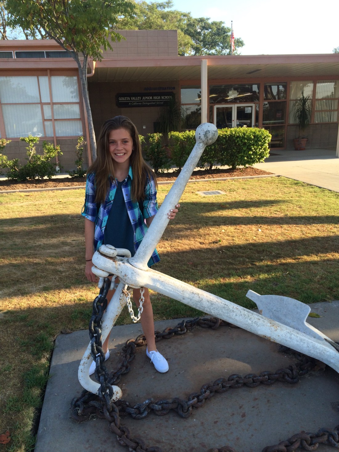 8th grader Olivia also playing it cool.